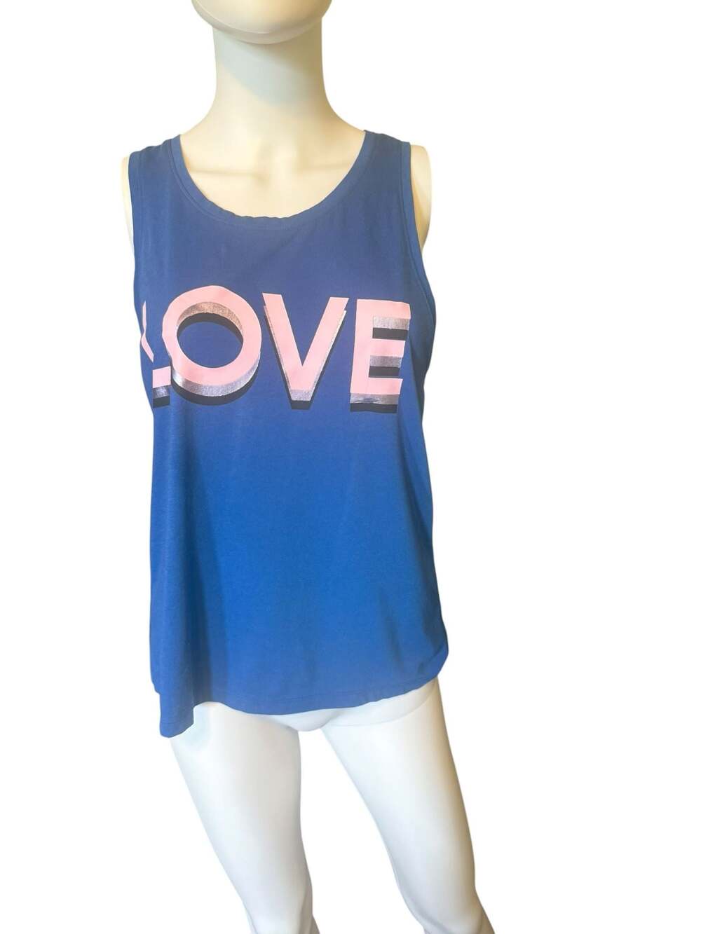 Victoria Sport 'LOVE' Graphic Active Tank Top with Open Back